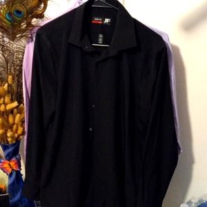 JF J Ferrar mens black shirt long sleeve